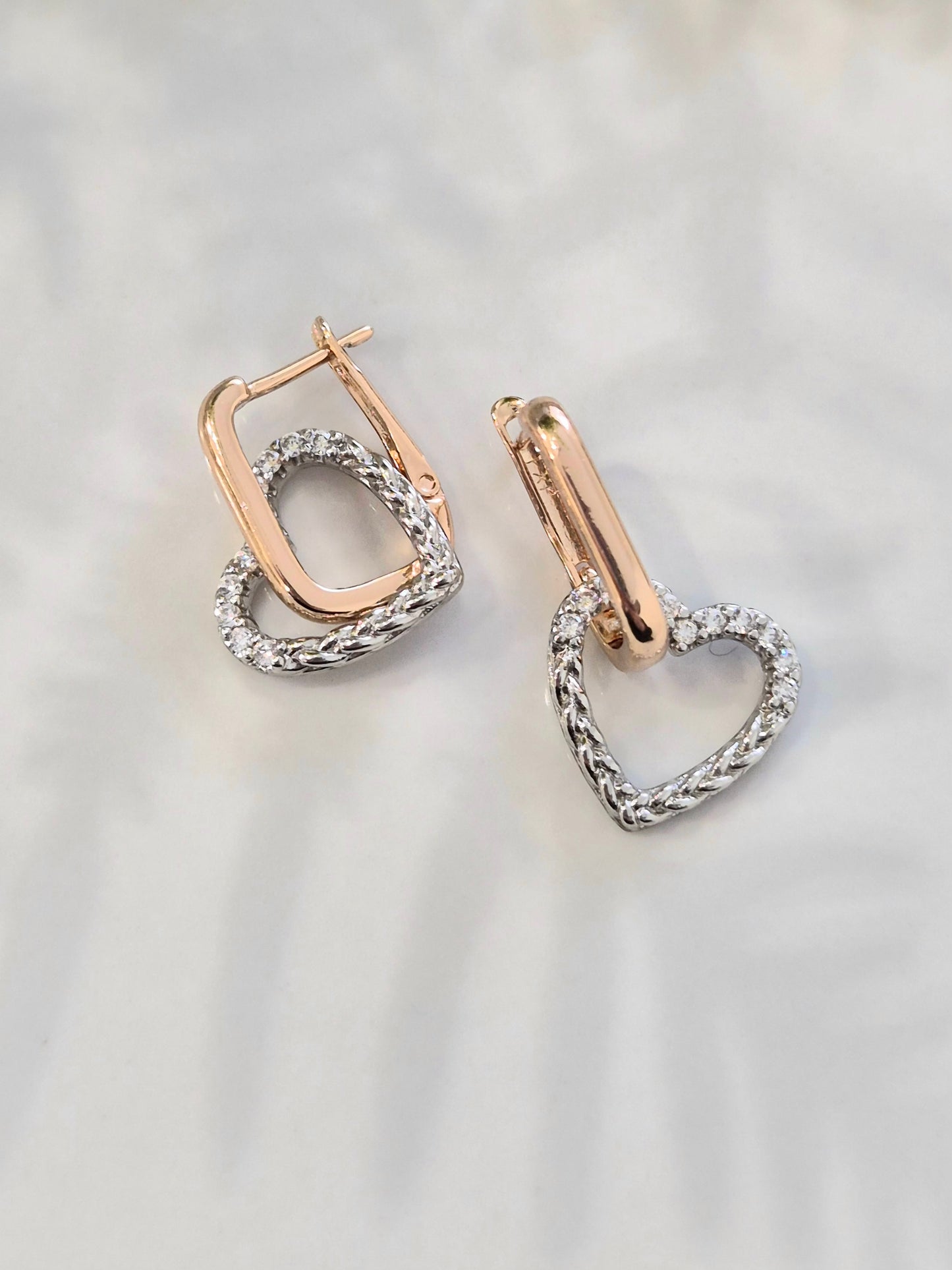 XP auskarai - širdelės