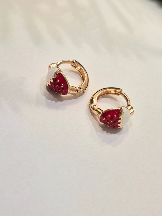 XP auskarai - braškė