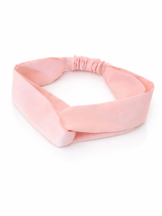 Šilkinė galvajuostė - šviesiai rožinė