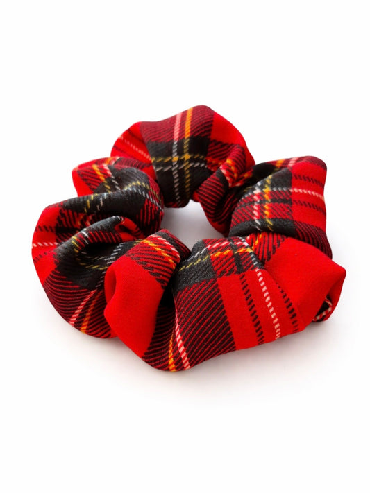 Raudona languota plaukų gumelė