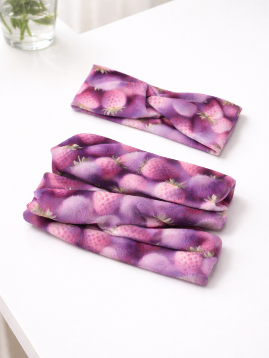 Veliūrinis galvajuostės ir movos komplektas