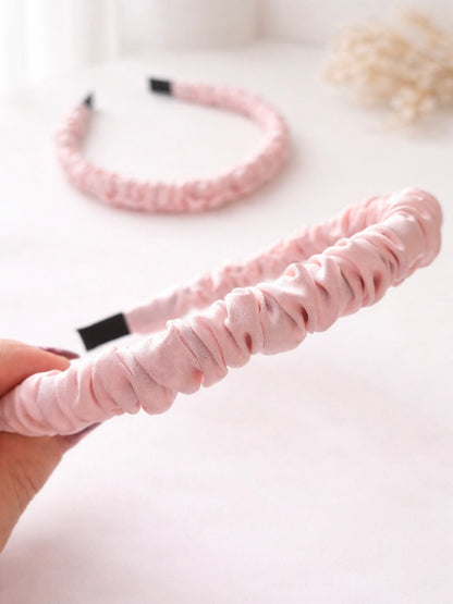 Šilkinis lankelis – baby pink