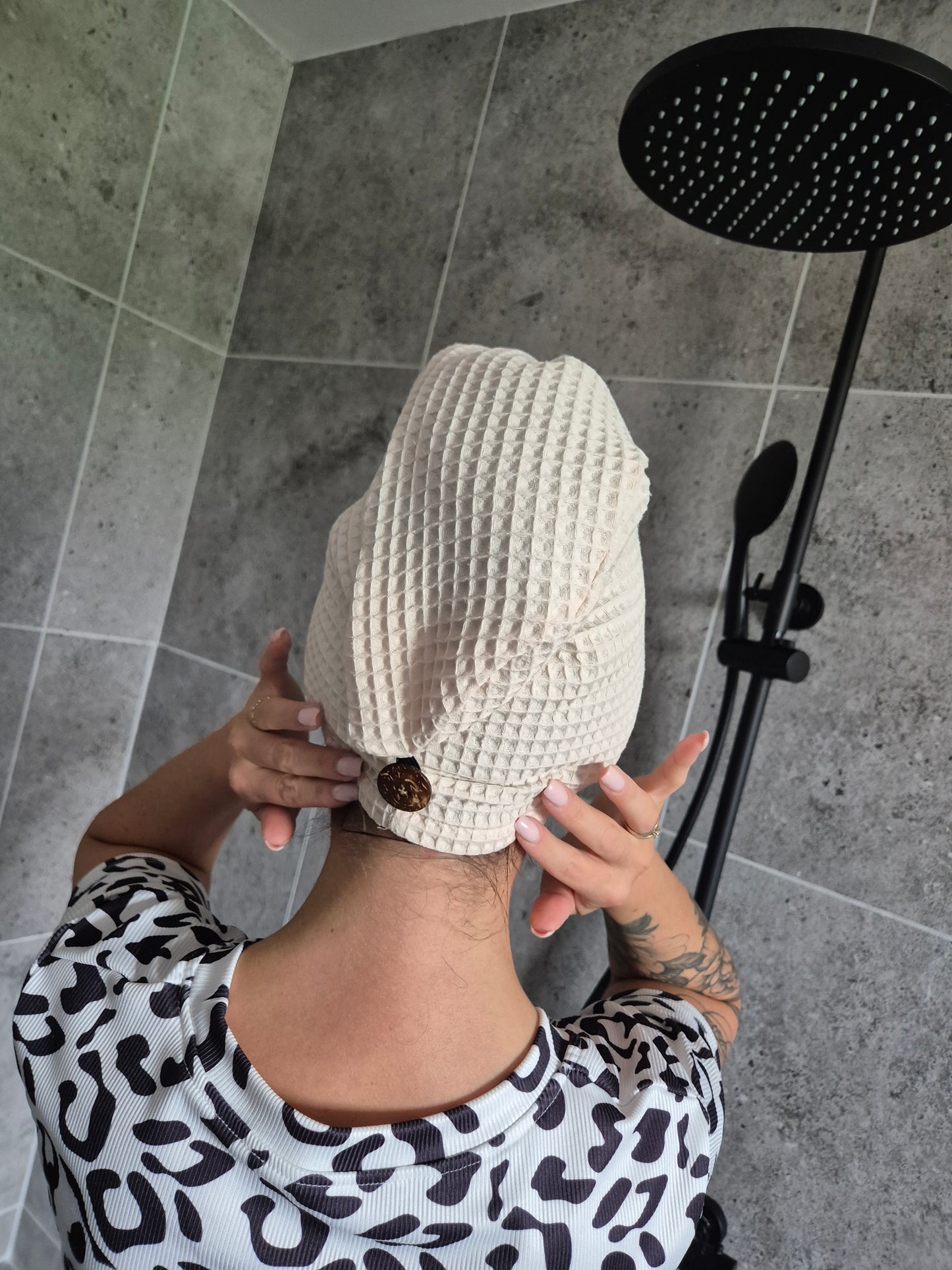 „Natural Care“ vaflinio audinio plaukų turbanas