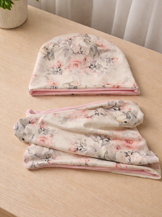 Dvigubo audinio kepurė ir mova